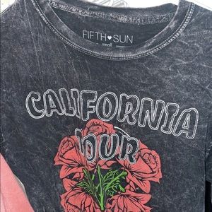 vintage California tour crops t shirt